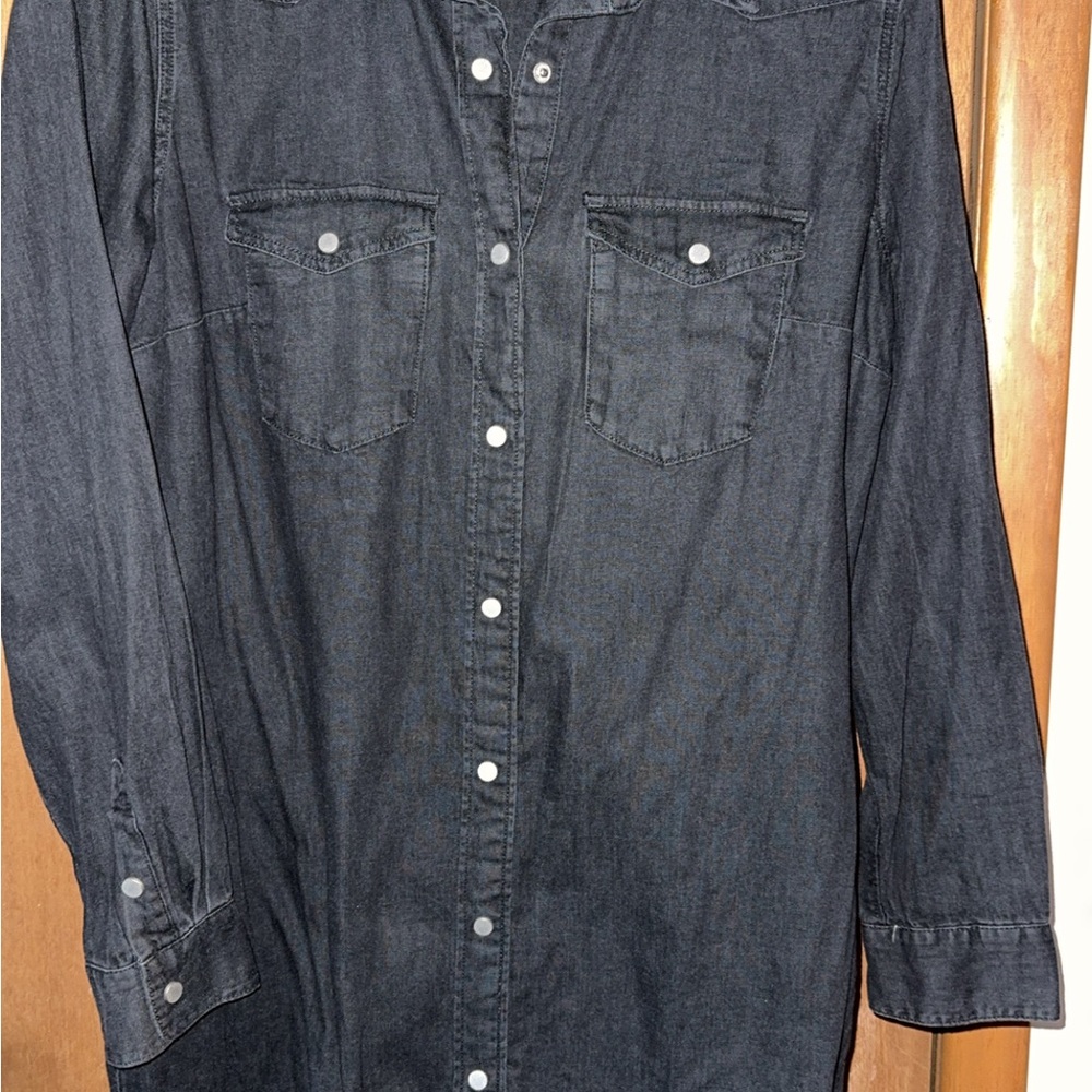 H&M Dark Blue Denim Mini Dress